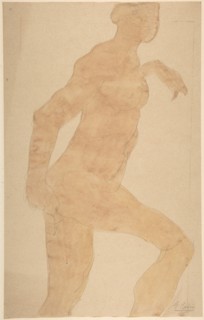 Standing Female Nude, n.d..Formerly attributed to Auguste Rodin.