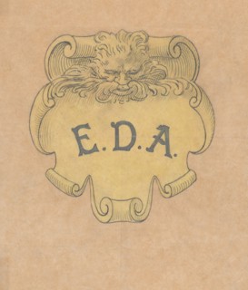 Study for a bronze name plate for Edward D. Adams, ca. 1892.