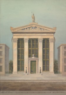 Study for the Astor Library, New York, 1843.