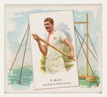 T. Ray, Pole Vault, from World's Champions, Second Series (N43) for Allen & Ginter Cigarettes, 1888.