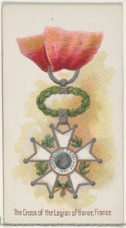 The Cross of the Legion of Honor, France, from the World's Decorations series (N30) for Allen & Ginter Cigarettes, 1890.