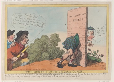The Scotch Ostrich Seeking Cover, July 8, 1805.