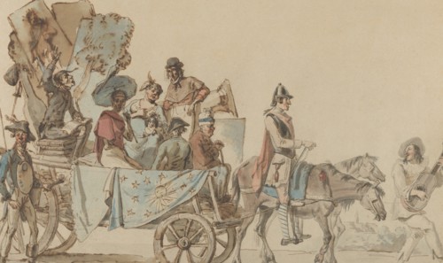 Theatrical Troupe on the Road, 1818.