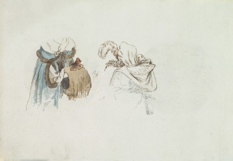 Two Costume Sketches, ca. 1785-90.