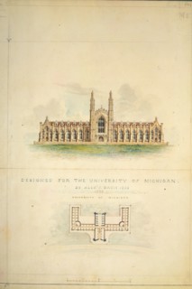 University of Michigan (elevation and plan), 1838.