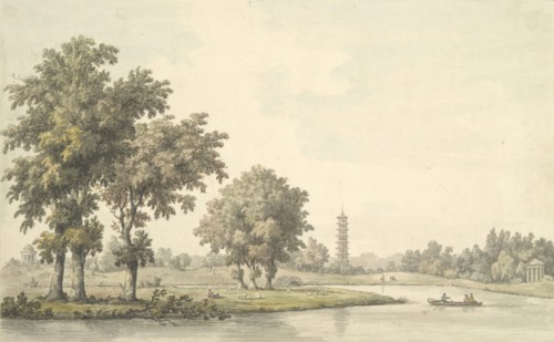 View of the Lake and the Island from the Lawn at Kew, 1763.