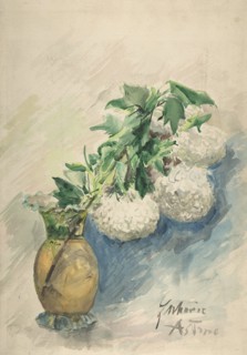 White Flowers in a Vase, ca. 1884-1904.