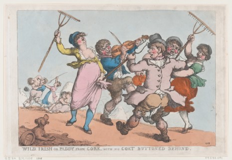 Wild Irish, or Paddy from Cork with his Coat Buttoned Behind, 1818.