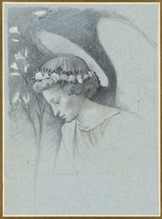 Study of the Head of the Angel Gabriel in Filippo Lippi's 'The Announcing Angel', 28 June 1870.