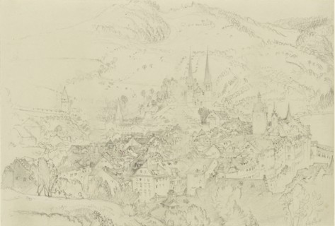 View of Luzern from above, October - December 1861.