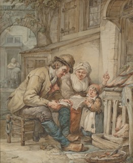 Parents Teaching Their Daughter a Song, early 19th century.