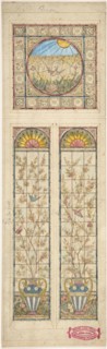 Design for a stained glass window, 1866-92.