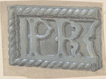 Metal Object, with Initials "PR", for Church, second half 19th century.