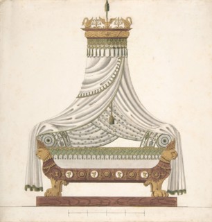 Design for Canopy Bed, 19th century.