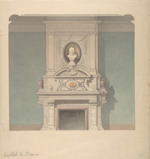 Design for Fireplace in French Renaissance Revival Style, 1856.