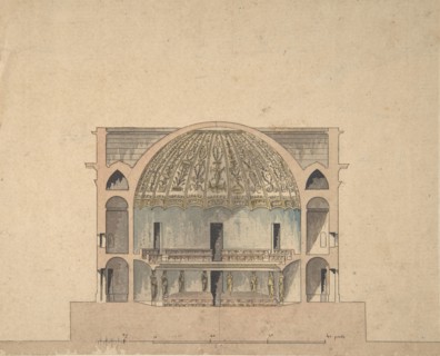 Design for the Interior Elevation of a Theater, ca. 1800.