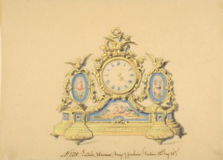 Design for a Clock: Three Birds, 19th century.