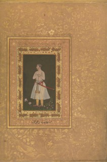 Portrait of Jahangir Beg, Jansipar Khan, Folio from the Shah Jahan Album, verso: ca. 1627; recto: ca. 1530-50.