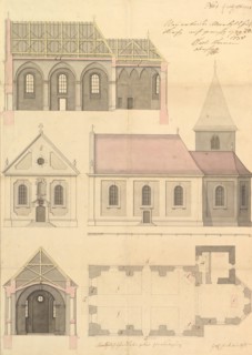 Design for the Parish Church of Merkershausen, 1738.