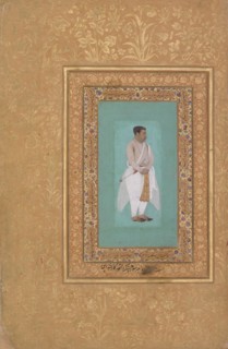 recto: "Portrait of Raja Suraj Singh Rathor", verso: Page of Calligraphy. Folio from the Shah Jahan Album, recto: late 16th century; verso: ca. 1640.