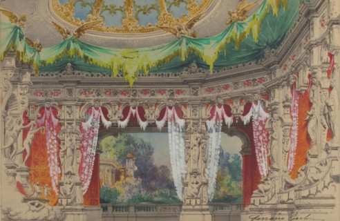 Stage Set Design for a Ballet: Don Parasol, 1869.