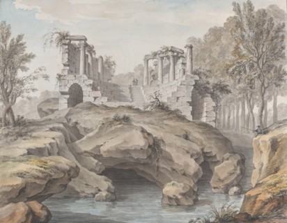 Design for a Naumachia, in the gardens at Chateau d'Enghien, Belgium, 1782.