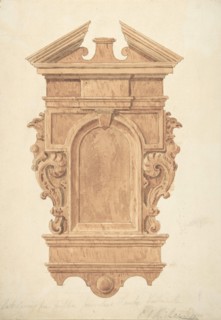 Design for Oak Carving, from the Fireplace, Jerusalem Chamber, Westminster, 1820-71.