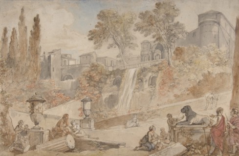 Gardens of the Villa d'Este at Tivoli, 1760.