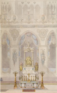 Elevation of Altar with Statue of Louis I, Reims Cathedral, n.d..