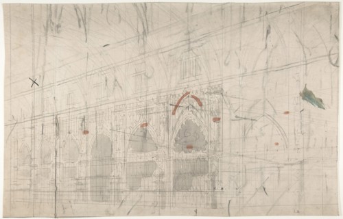 Design for a Stage Set at the Opéra, Paris: Church Interior, 1830-90.