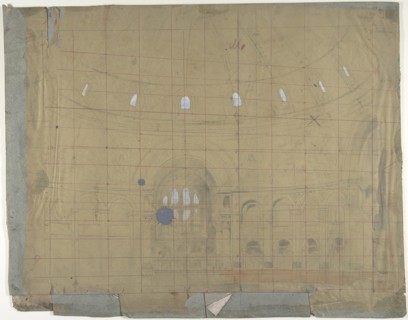 Design for a Stage Set at the Opéra, Paris: Church Interior, 1830-90.