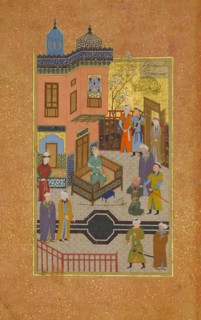 The Beggar who Professed his Love for a Prince, Folio 28r from a Mantiq al-tair (Language of the Birds), dated A.H. 892/A.D. 1487.