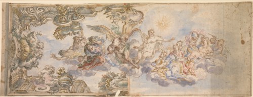 Allegorical Design for a Ceiling Fresco., 1650-1700.
