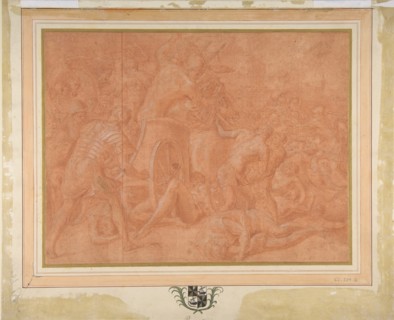 Ulysses and His Companions Fighting the Cicones Before the City of Ismaros, Study for a Destroyed Fresco in the Galerie d'Ulysee, Chateau de Fontainebleau, 1555-60.