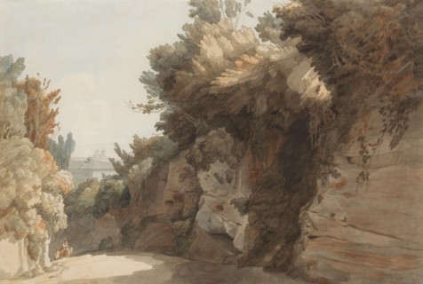 A View Near the Arco Scuro, Looking Towards the Villa Medici, Rome, 1785.
