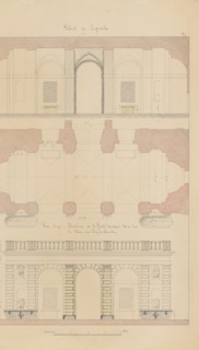 Grotto from the Gardens of the Farnese Palace at Caprarola, Preparatory Study for the 'Oeuvres Complètes de Jacques Barozzi de Vignole', 1815-23.