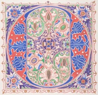 Illuminated Initial "O", 1830-62.