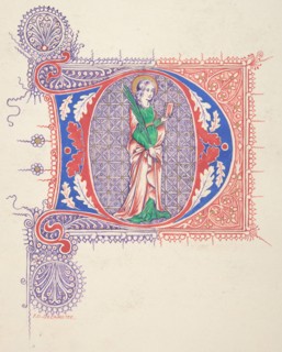 Illuminated Initial "D", 1830-62.