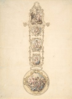 Design for an Enameled Watchcase and Châtelaine with Mythological Figures, ca. 1766 (?).