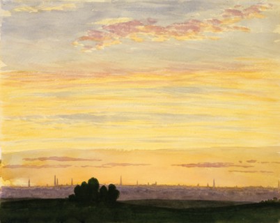City and Sunset, .