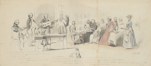 Tea Party at the Prince de Conti's, mid-19th century.