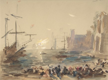 Seascape (recto); Indecipherable sketch (verso), 1840-1906.