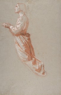 Angel (upper register; study for wall paintings in the Chapel of Saint Remi, Sainte-Clotilde, Paris, 1858), 19th century.