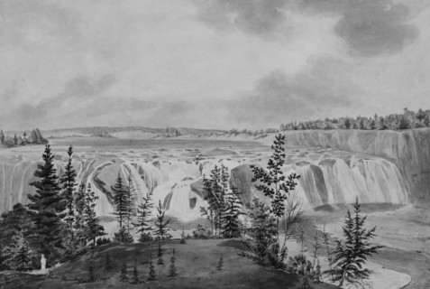 Cohoes Falls on Mohawk River, New York, .
