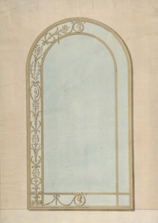 Design for a a Mirror with a Rounded Top, late 18th-early 19th century.