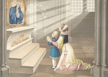 Mother and Daughter in Prayer, ca. 1811-17.