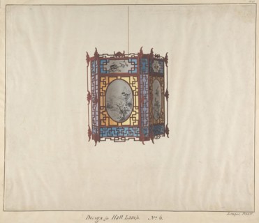 Design for a Hall Lamp No.6, ca. 1845.