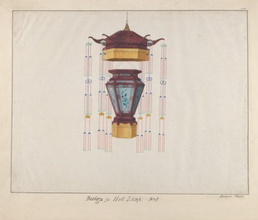 Design for a Hall Lamp, ca. 1800-1810 .