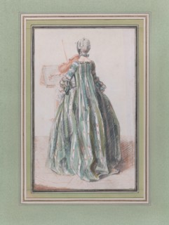 Woman Playing the Violin, Seen from the Back, ca. 1758-59.