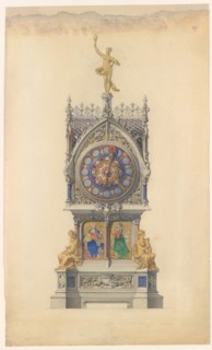 Design for Enameled Clock, ca. 1882.